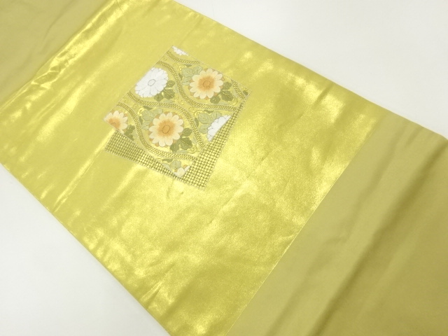 JAPANESE NAGOYA OBI / EMBROIDERY / FLOWER